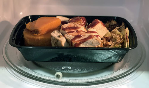Microwave food in the container for 2-3 minutes or until it reaches your desired temperature and enjoy